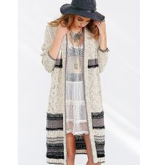 Urban Outfitters Sweaters - Urban Outfitters-Ecote Longline Slubby Cardigan Size Small